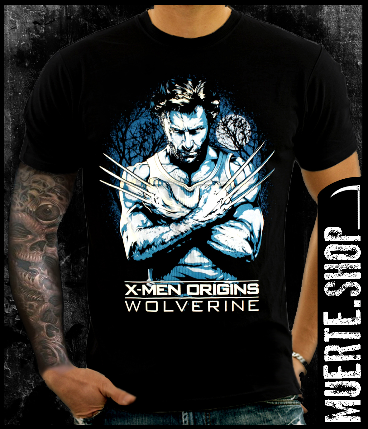 Черна тениска WOLVERINE Черна тениска WOLVERINE
